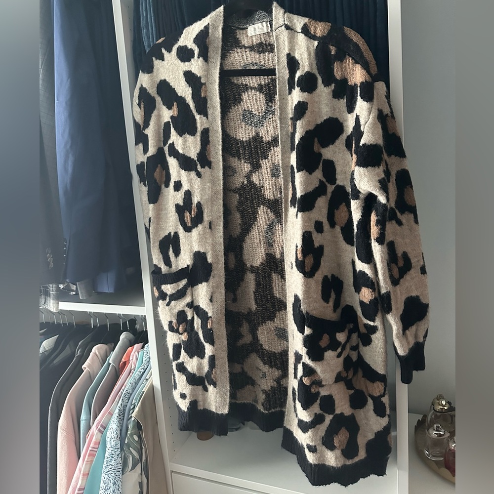 Alter’d State Cheetah Long Line Caridgan